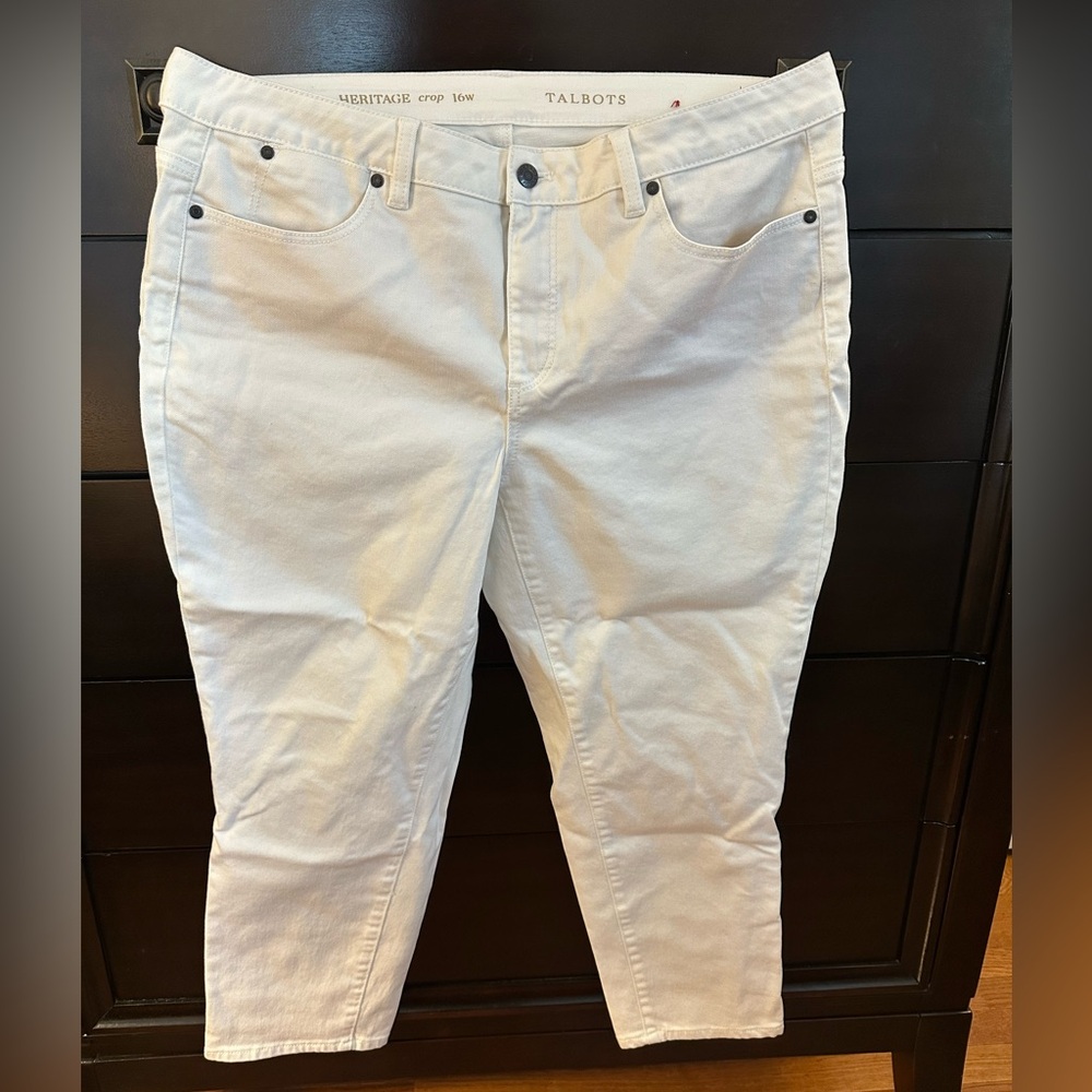 For sale! White Jean pants. Heritage Crop 16W by Talbots. Like new!